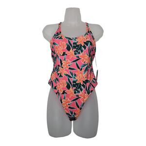Marine Layer Tahiti Cross Back Tea Rose Floral One Piece Swim Size Small